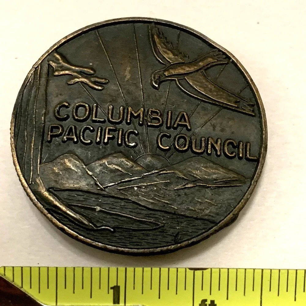 VTG Boy Scout Belt Buckle Eagle Americana Brass Retro Scouts USA Western Rustic
